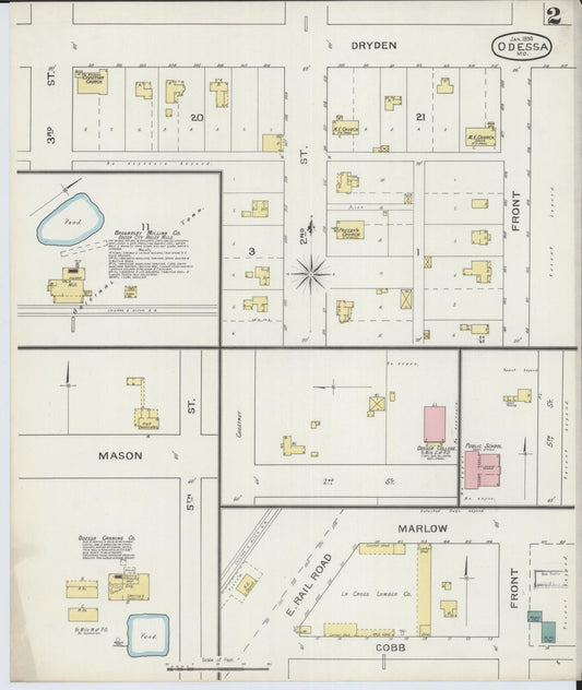 Sanborn Fire Insurance Map from Odessa, Lafayette County, Missouri (1894), Sheet #0002 - Historic Sanborn Fire Insurance Map Print, vintage old map wall art, antique decor, genealogy gift, Missouri Missouri map