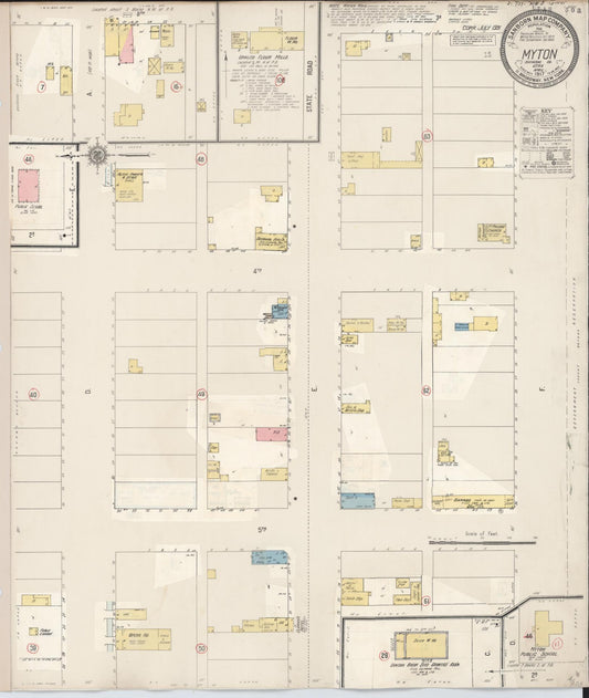 Sanborn Fire Insurance Map from Myton, Duchesne County, Utah (1931), Sheet #0001 - Historic Sanborn Fire Insurance Map Print, vintage old map wall art, antique decor, genealogy gift, Utah Utah map