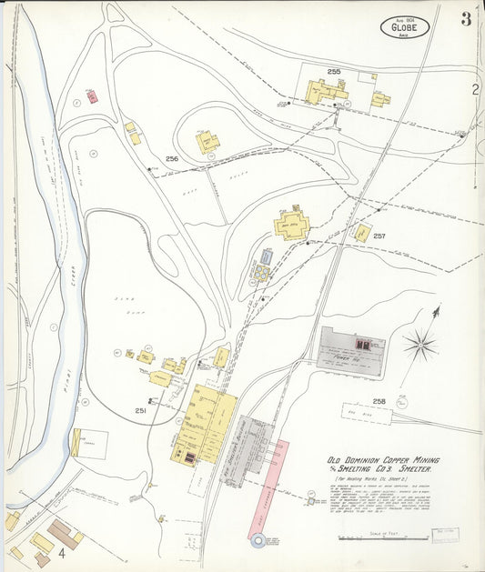 Sanborn Fire Insurance Map from Globe, Gila County, Arizona (1904), Sheet #0003 - Historic Sanborn Fire Insurance Map Print, vintage old map wall art, antique decor, genealogy gift, Arizona Arizona map