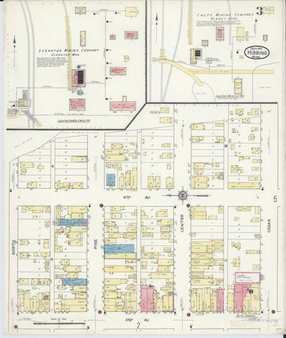Sanborn Fire Insurance Map from Hibbing, Saint Louis County, Minnesota (1913), Sheet #0003 - Complete Map Set gallery image, historic Sanborn map, vintage wall art, Minnesota Minnesota