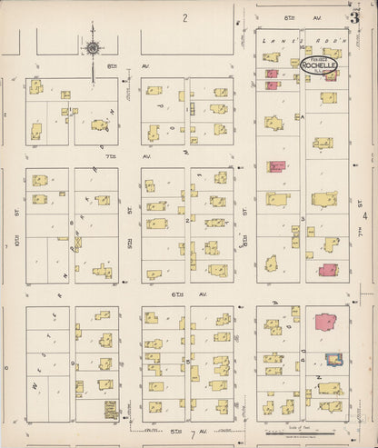Sanborn Fire Insurance Map from Rochelle, Ogle County, Illinois (1922), Sheet #0003 - Complete Map Set gallery image, historic Sanborn map, vintage wall art, Illinois Illinois