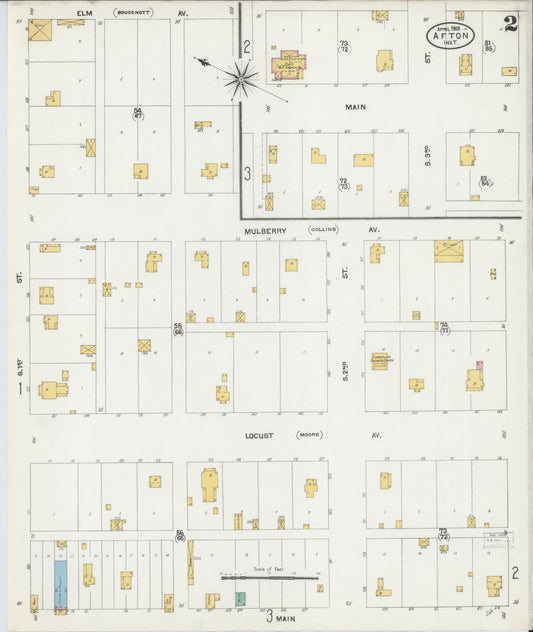 Sanborn Fire Insurance Map from Afton, Ottawa County, Oklahoma (1905), Sheet #0002 - Historic Sanborn Fire Insurance Map Print, vintage old map wall art, antique decor, genealogy gift, Oklahoma Oklahoma map