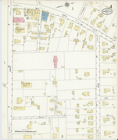 Sanborn Fire Insurance Map from Onancock, Accomack County, Virginia (1912), Sheet #0004 - Complete Map Set gallery image, historic Sanborn map, vintage wall art, Virginia Virginia