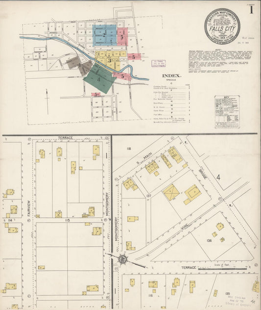 Sanborn Fire Insurance Map from Falls City, Polk County, Oregon. (1913) – Historic Sanborn Fire Insurance Map Print