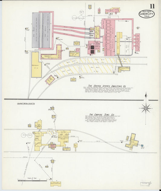 Sanborn Fire Insurance Map from Canon City, Fremont County, Colorado (1908), Sheet #0011 - Historic Sanborn Fire Insurance Map Print, vintage old map wall art, antique decor, genealogy gift, Colorado Colorado map