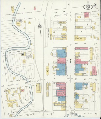 Sanborn Fire Insurance Map from Yale, Payne County, Oklahoma (1916), Sheet #0002 - Complete Map Set gallery image, historic Sanborn map, vintage wall art, Oklahoma Oklahoma