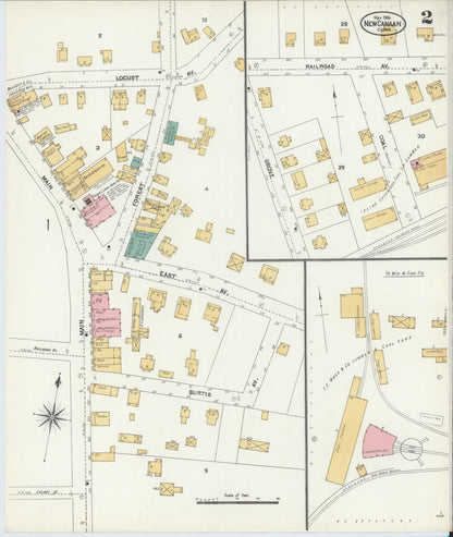 Sanborn Fire Insurance Map from New Canaan, Fairfield County, Connecticut (1906), Sheet #0002 - Complete Map Set gallery image, historic Sanborn map, vintage wall art, Connecticut Connecticut
