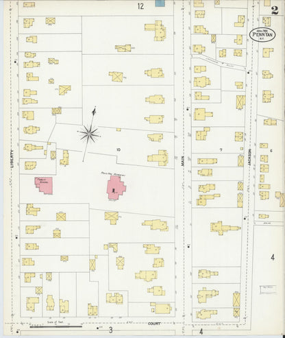 Sanborn Fire Insurance Map from Penn Yan, Yates County, New York (1903), Sheet #0002 - Complete Map Set gallery image, historic Sanborn map, vintage wall art, New York New York