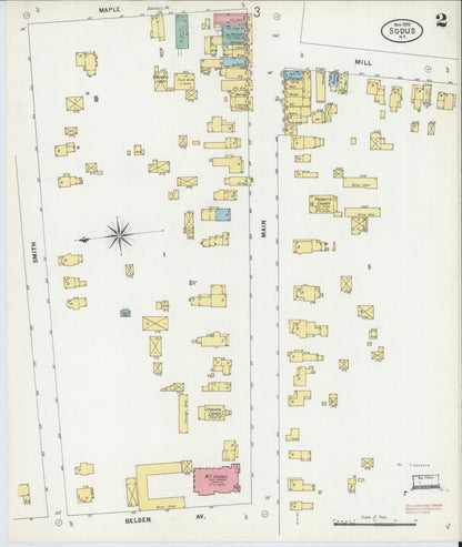 Sanborn Fire Insurance Map from Sodus, Wayne County, New York (1899), Sheet #0002 - Historic Sanborn Fire Insurance Map Print, vintage old map wall art, antique decor, genealogy gift, New York New York map