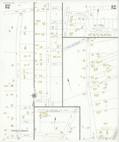 Sanborn Fire Insurance Map from Newington, Hartford County, Connecticut (1941), Sheet #0012 - Complete Map Set gallery image, historic Sanborn map, vintage wall art, Connecticut Connecticut