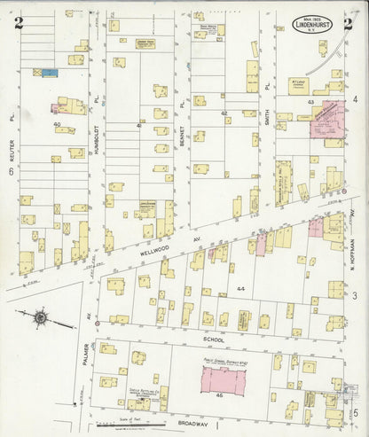Sanborn Fire Insurance Map from Lindenhurst, Suffolk County, New York (1925), Sheet #0002 - Complete Map Set gallery image, historic Sanborn map, vintage wall art, New York New York