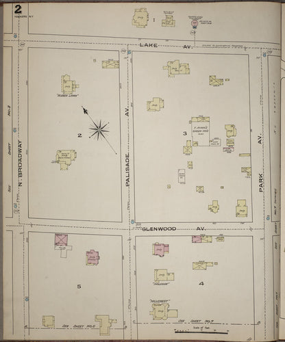 Sanborn Fire Insurance Map from Yonkers, Westchester County, New York (1886), Sheet #0002 - Historic Sanborn Fire Insurance Map Print, vintage old map wall art, antique decor, genealogy gift, New York New York map