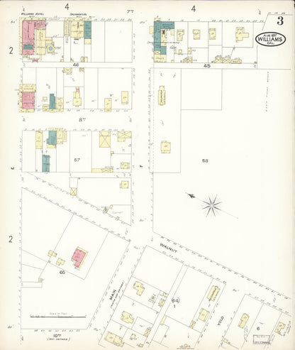 Sanborn Fire Insurance Map from Williams, Colusa County, California (1897), Sheet #0003 - Complete Map Set gallery image, historic Sanborn map, vintage wall art, California California