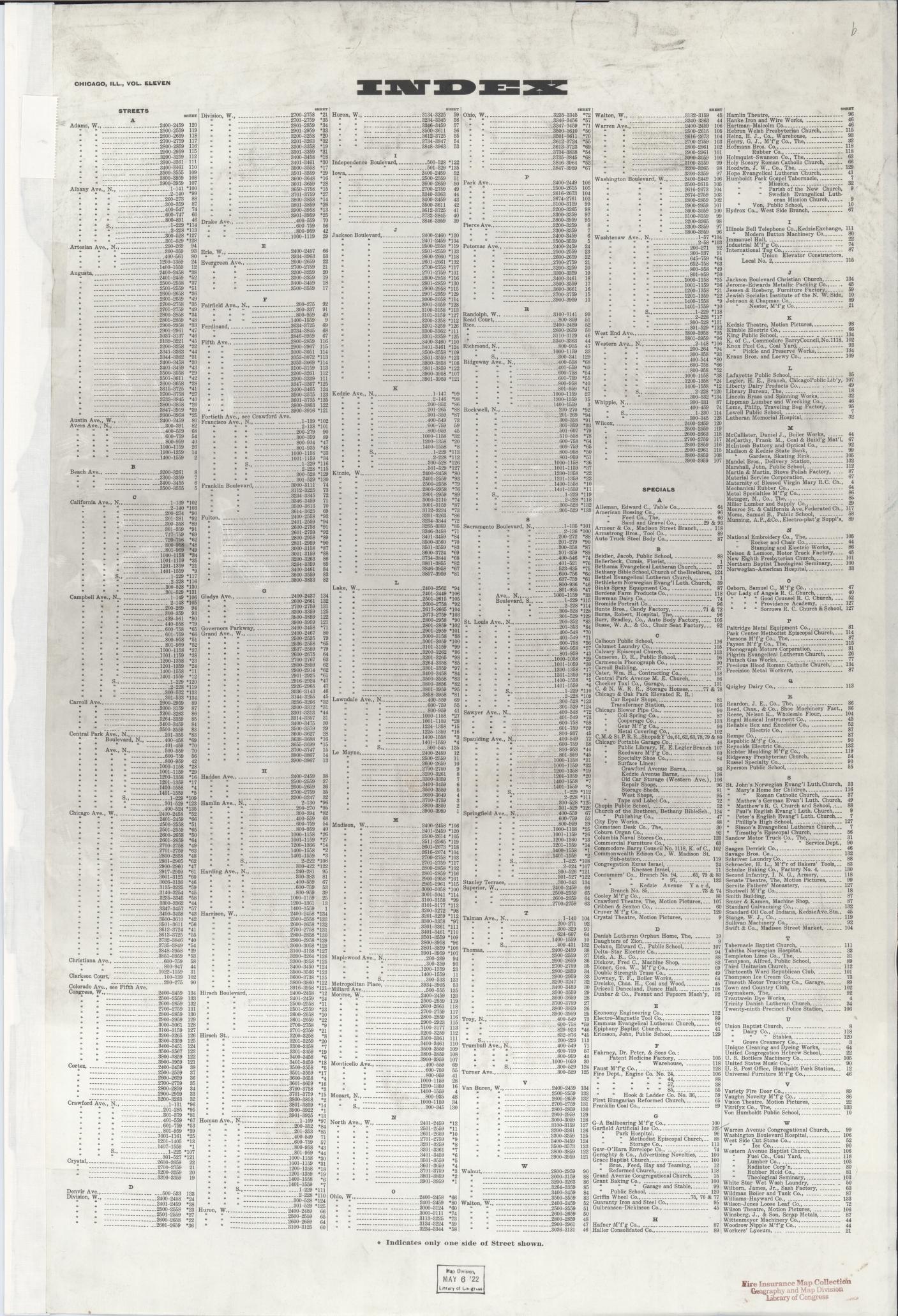 Sanborn Fire Insurance Map from Chicago, Cook County, Illinois. (1922), Sheet 1 – Historic Sanborn Fire Insurance Map Print