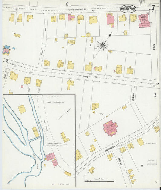 Sanborn Fire Insurance Map from Mount Airy, Surry County, North Carolina (1905), Sheet #0007