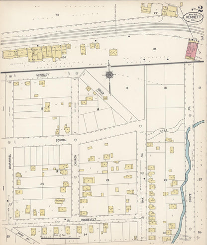 Sanborn Fire Insurance Map from Kennett, Shasta County, California (1912), Sheet #0002 - Complete Map Set gallery image, historic Sanborn map, vintage wall art, California California