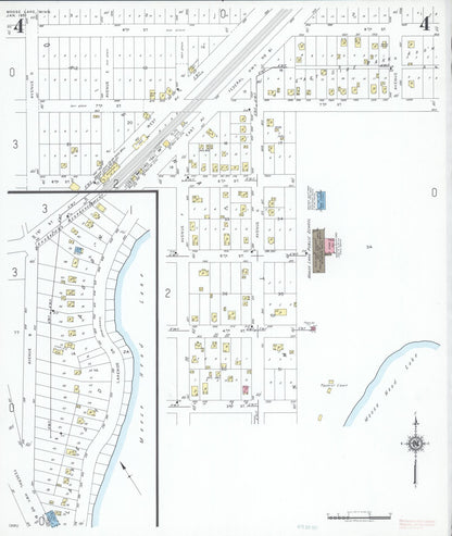 Sanborn Fire Insurance Map from Moose Lake, Carlton County, Minnesota (1951), Sheet #0004 - Complete Map Set gallery image, historic Sanborn map, vintage wall art, Minnesota Minnesota