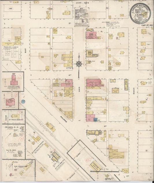 Sanborn Fire Insurance Map from Ismay, Custer County, Montana. (1928) – Historic Sanborn Fire Insurance Map Print