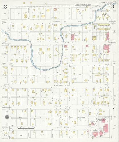 Sanborn Fire Insurance Map from Comanche, Stephens County, Oklahoma (1933), Sheet #0003 - Complete Map Set gallery image, historic Sanborn map, vintage wall art, Oklahoma Oklahoma