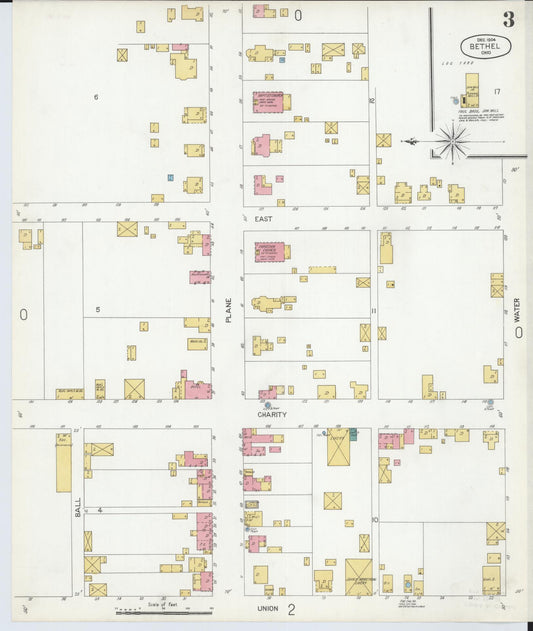 Sanborn Fire Insurance Map from Bethel, Clermont County, Ohio (1904), Sheet #0003 - Historic Sanborn Fire Insurance Map Print, vintage old map wall art, antique decor, genealogy gift, Ohio Ohio map