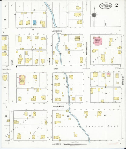 Sanborn Fire Insurance Map from Bedford, Taylor County, Iowa (1918), Sheet #0002 - Historic Sanborn Fire Insurance Map Print