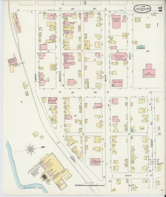 Sanborn Fire Insurance Map from Leechburg, Armstrong County, Pennsylvania (1897), Sheet #0002 - Historic Sanborn Fire Insurance Map Print, vintage old map wall art, antique decor, genealogy gift, Pennsylvania Pennsylvania map