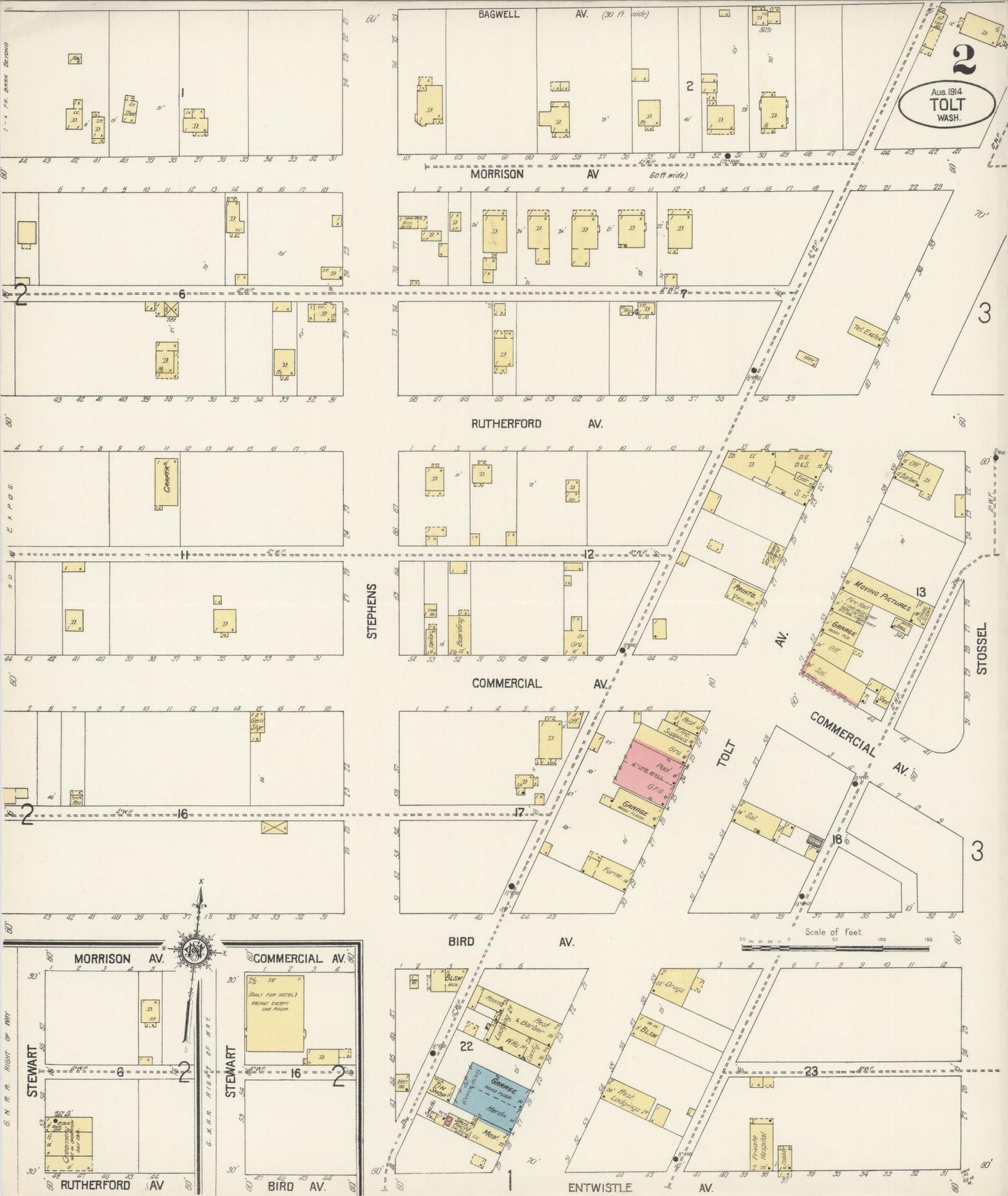 Sanborn Fire Insurance Map from Tolt, King County, Washington (1914), Sheet #0002 - Historic Sanborn Fire Insurance Map Print, vintage old map wall art, antique decor, genealogy gift, Washington Washington map