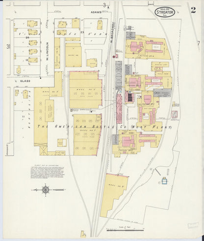 Sanborn Fire Insurance Map from Streator, La Salle County, Illinois (1916), Sheet #0002 - Complete Map Set gallery image, historic Sanborn map, vintage wall art, Illinois Illinois