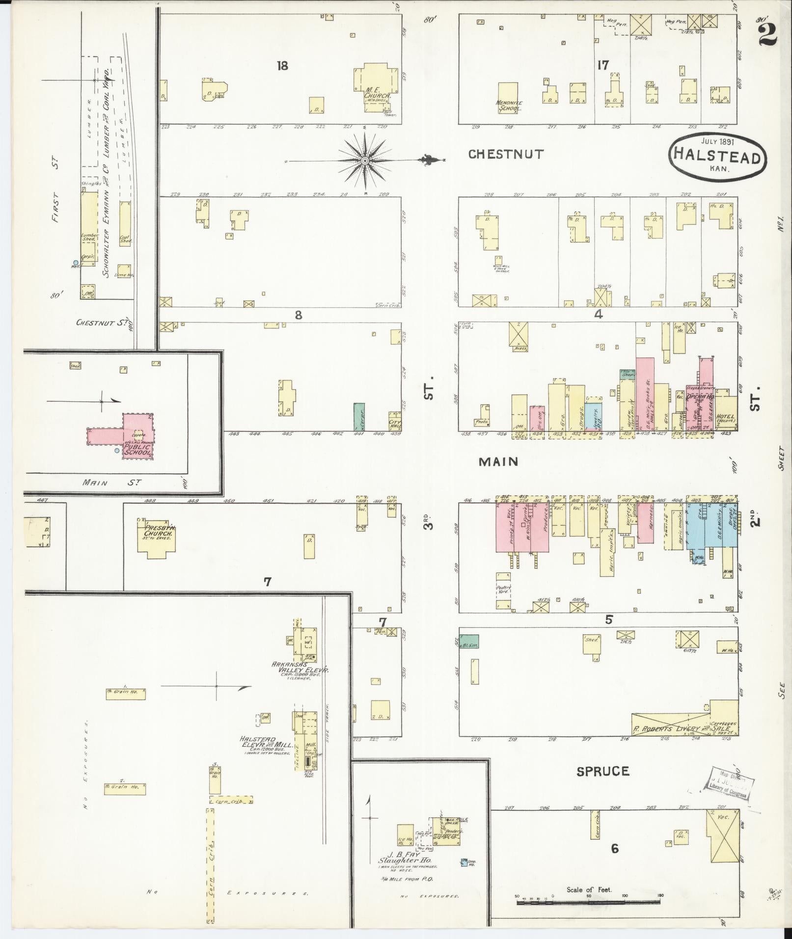 Sanborn Fire Insurance Map from Halstead, Harvey County, Kansas (1891 ...