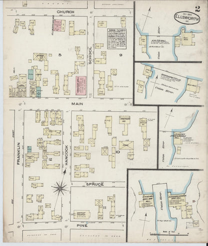Sanborn Fire Insurance Map from Eastport, Washington County, Maine (1884), Sheet #0002 - Complete Map Set gallery image, historic Sanborn map, vintage wall art, Maine Maine