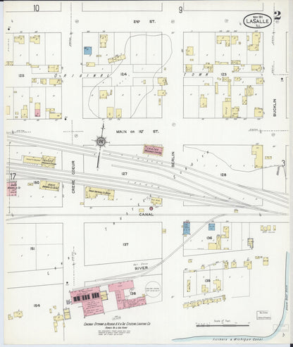 Sanborn Fire Insurance Map from La Salle, La Salle County, Illinois (1911), Sheet #0002 - Historic Sanborn Fire Insurance Map Print, vintage old map wall art, antique decor, genealogy gift, Illinois Illinois map