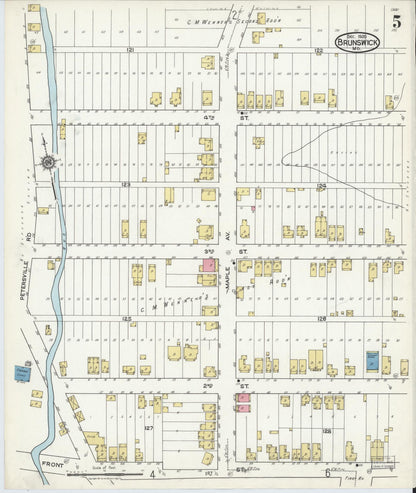 Sanborn Fire Insurance Map from Brunswick, Frederick County, Maryland (1920), Sheet #0005 - Complete Map Set gallery image, historic Sanborn map, vintage wall art, Maryland Maryland