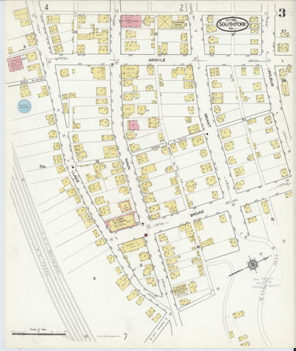 Sanborn Fire Insurance Map from South Fork, Cambria County, Pennsylvania (1916), Sheet #0003 - Historic Sanborn Fire Insurance Map Print, vintage old map wall art, antique decor, genealogy gift, Pennsylvania Pennsylvania map