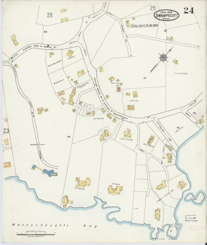 Sanborn Fire Insurance Map from Swampscott, Essex County, Massachusetts (1920), Sheet #0024 - Complete Map Set gallery image, historic Sanborn map, vintage wall art, Massachusetts Massachusetts