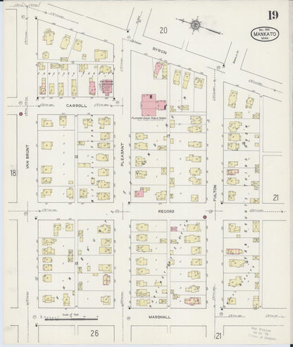 Sanborn Fire Insurance Map from Mankato, Blue Earth County, Minnesota (1914), Sheet #0019 - Complete Map Set gallery image, historic Sanborn map, vintage wall art, Minnesota Minnesota