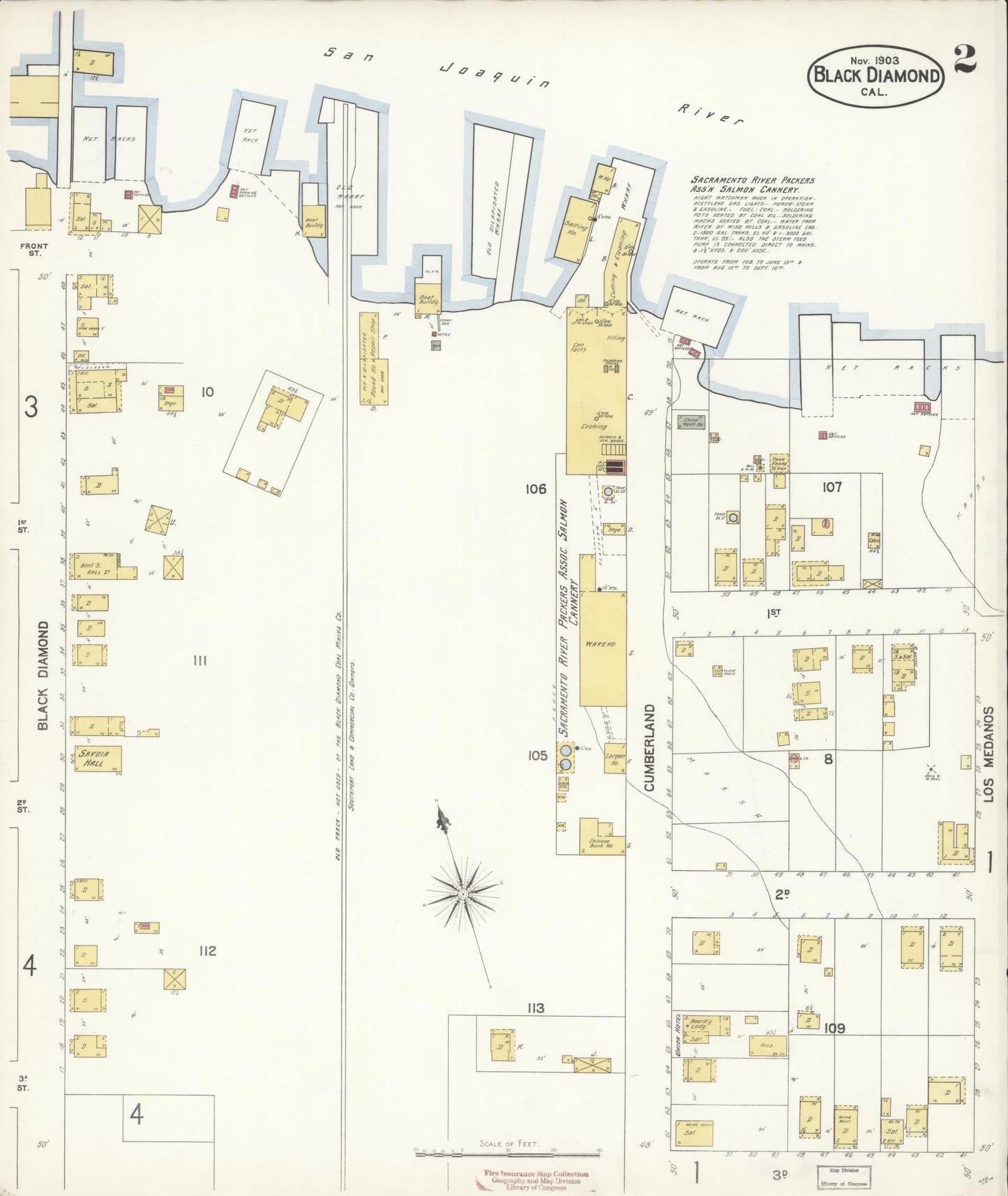 Sanborn Fire Insurance Map from Black Diamond, Contra Costa, California (1903), Sheet #0002 - Historic Sanborn Fire Insurance Map Print, vintage old map wall art, antique decor, genealogy gift, California California map
