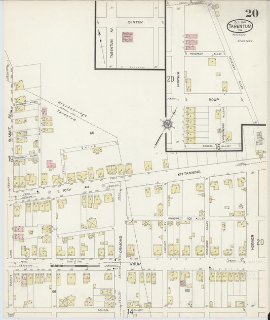Sanborn Fire Insurance Map from Tarentum, Allegheny County, Pennsylvania (1914), Sheet #0020 - Historic Sanborn Fire Insurance Map Print, vintage old map wall art, antique decor, genealogy gift, Pennsylvania Pennsylvania map