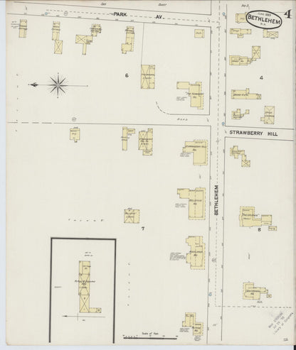 Sanborn Fire Insurance Map from Bethlehem, Grafton County, New Hampshire (1889), Sheet #0004 - Complete Map Set gallery image, historic Sanborn map, vintage wall art, New Hampshire New Hampshire