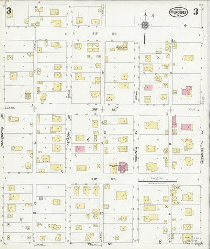 Sanborn Fire Insurance Map from Mercedes, Hidalgo County, Texas (1925), Sheet #0003 - Complete Map Set gallery image, historic Sanborn map, vintage wall art, Texas Texas