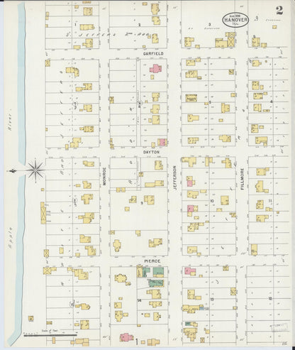 Sanborn Fire Insurance Map from Hanover, Jo Daviess County, Illinois (1898), Sheet #0002 - Complete Map Set gallery image, historic Sanborn map, vintage wall art, Illinois Illinois