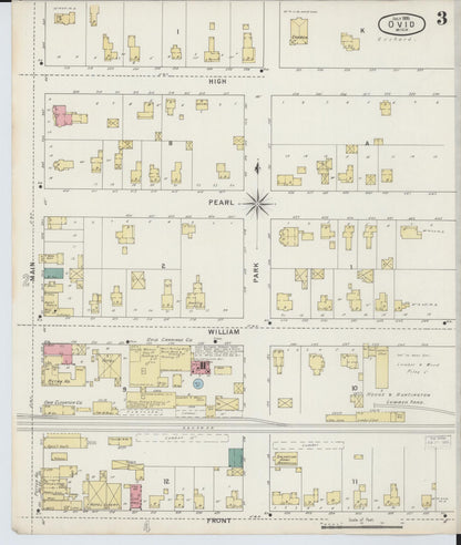 Sanborn Fire Insurance Map from Ovid, Clinton County, Michigan (1895), Sheet #0003 - Complete Map Set gallery image, historic Sanborn map, vintage wall art, Michigan Michigan