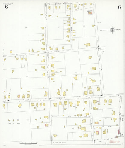 Sanborn Fire Insurance Map from Winona, Montgomery County, Mississippi (1932), Sheet #0006 - Complete Map Set gallery image, historic Sanborn map, vintage wall art, Mississippi Mississippi