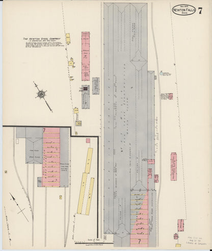 Sanborn Fire Insurance Map from Newton Falls, Trumbull County, Ohio (1922), Sheet #0007 - Complete Map Set gallery image, historic Sanborn map, vintage wall art, Ohio Ohio