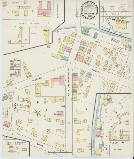 Sanborn Fire Insurance Map from Massena, St. Lawrence County, New York. (1895) – Historic Sanborn Fire Insurance Map Print
