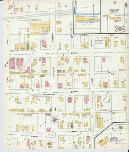Sanborn Fire Insurance Map from Versailles, Darke County, Ohio (1902), Sheet #0003 - Complete Map Set gallery image, historic Sanborn map, vintage wall art, Ohio Ohio