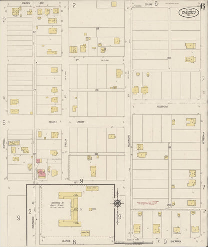 Sanborn Fire Insurance Map from Calexico, Imperial County, California (1920), Sheet #0006 - Historic Sanborn Fire Insurance Map Print, vintage old map wall art, antique decor, genealogy gift, California California map