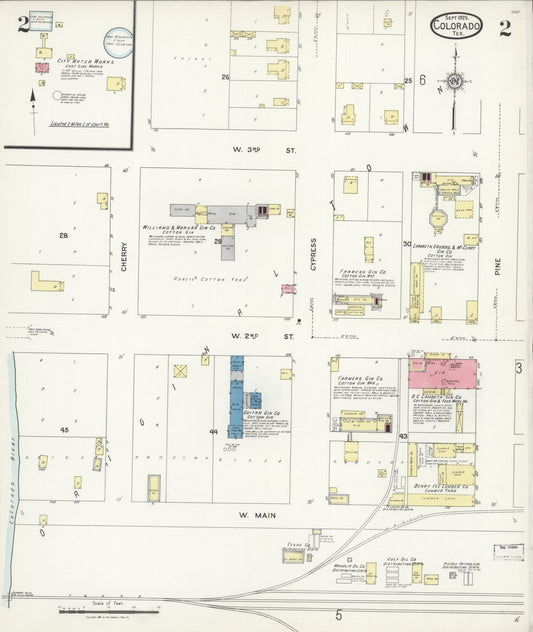 Sanborn Fire Insurance Map from Colorado, Mitchell County, Texas (1925), Sheet #0002 - Historic Sanborn Fire Insurance Map Print, vintage old map wall art, antique decor, genealogy gift, Texas Texas map