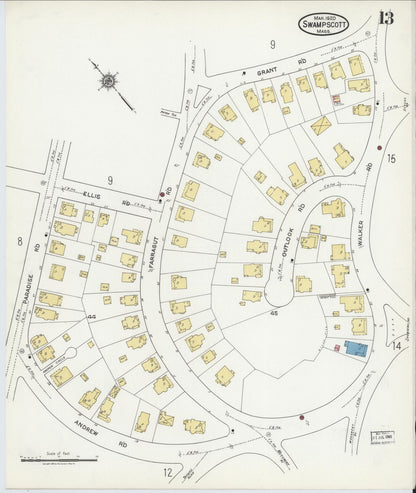 Sanborn Fire Insurance Map from Swampscott, Essex County, Massachusetts (1920), Sheet #0013 - Complete Map Set gallery image, historic Sanborn map, vintage wall art, Massachusetts Massachusetts