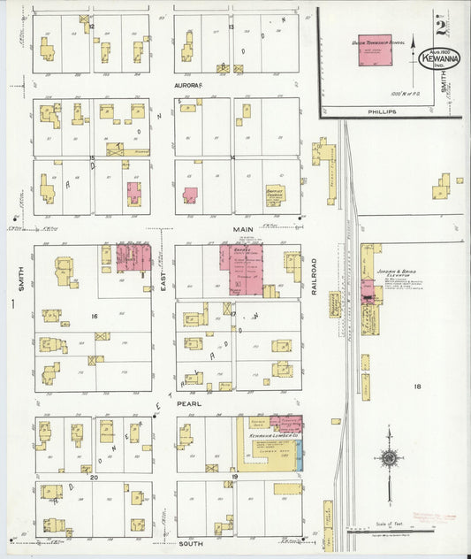 Sanborn Fire Insurance Map from Kewanna, Fulton County, Indiana (1920), Sheet #0002 - Historic Sanborn Fire Insurance Map Print, vintage old map wall art, antique decor, genealogy gift, Indiana Indiana map