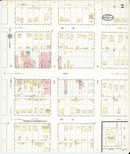 Sanborn Fire Insurance Map from Manilla, Crawford County, Iowa (1914), Sheet #0002 - Historic Sanborn Fire Insurance Map Print